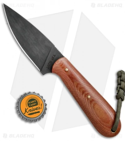 T.M. Hunt Custom Magua Fixed Blade Knife Natural Micarta (3.5" Black) 4 T.M. Hunt Custom Magua Fixed Blade Knife Natural Micarta (3.5" Black) - Image 4