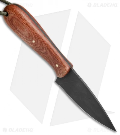 T.M. Hunt Custom Magua Fixed Blade Knife Natural Micarta (3.5" Black) 2 T.M. Hunt Custom Magua Fixed Blade Knife Natural Micarta (3.5" Black) - Image 2