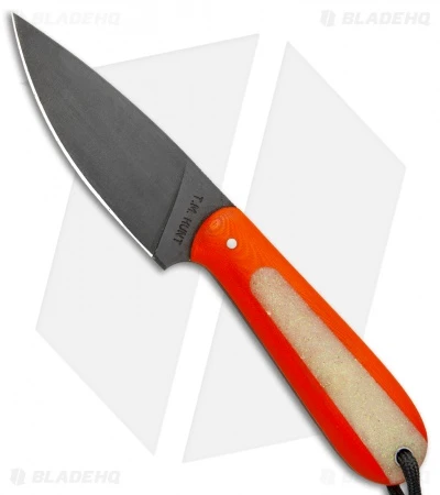 T.M. Hunt Custom Magua Fixed Blade Knife Orange G-10/Candy Stripe (3.5" Black) 1 T.M. Hunt Custom Magua Fixed Blade Knife Orange G-10/Candy Stripe (3.5" Black)