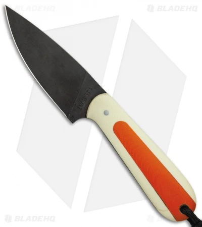 T.M. Hunt Custom Magua Fixed Blade Knife Orange/White G-10 (3.5" Black) 1 T.M. Hunt Custom Magua Fixed Blade Knife Orange/White G-10 (3.5" Black)