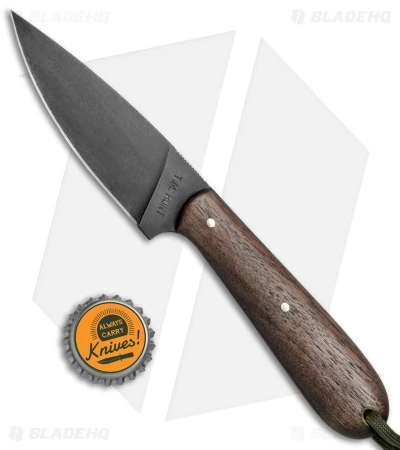 T.M. Hunt Custom Magua Fixed Blade Knife Walnut Wood (3.5" Black) 4 T.M. Hunt Custom Magua Fixed Blade Knife Walnut Wood (3.5" Black) - Image 4