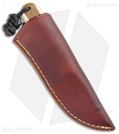 T.M. Hunt Custom Magua Fixed Blade Knife White G-10/Gold Stripe (3.5" Black) 3 T.M. Hunt Custom Magua Fixed Blade Knife White G-10/Gold Stripe (3.5" Black) - Image 3