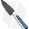 T.M. Hunt Custom Hogua Fixed Blade White G10/Candy Stripe Blue (3.5" Black)