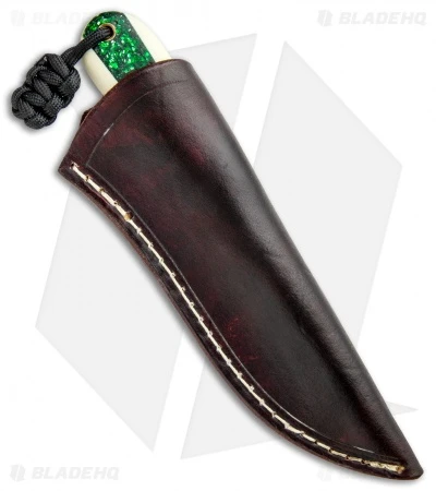 T.M. Hunt Custom Magua Fixed Blade Knife White G10/ Candy Stripe (3.5" Black) 3 T.M. Hunt Custom Magua Fixed Blade Knife White G10/ Candy Stripe (3.5" Black) - Image 3