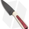 T.M. Hunt Custom Magua Fixed Blade Knife White G-10/Red Stripe (3.5" Black)
