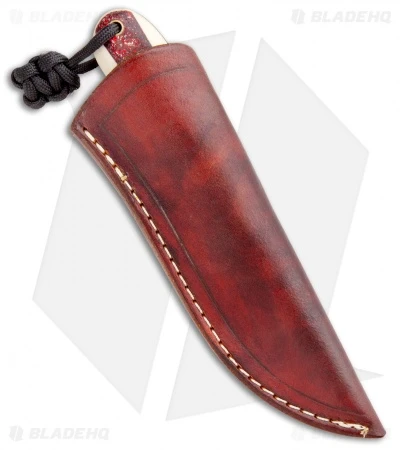 T.M. Hunt Custom Magua Fixed Blade Knife White G-10/Red Stripe (3.5" Black) 3 T.M. Hunt Custom Magua Fixed Blade Knife White G-10/Red Stripe (3.5" Black) - Image 3