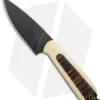T.M. Hunt Custom Magua Fixed Blade Knife White G-10/Curly Maple (3.5" Black)