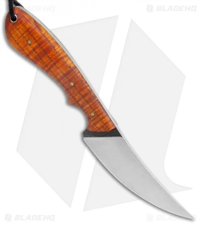 T.M. Hunt Custom Nomad Fixed Blade Knife Curly Oak (4" Satin) 2 T.M. Hunt Custom Nomad Fixed Blade Knife Curly Oak (4" Satin) - Image 2