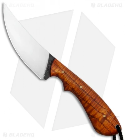 T.M. Hunt Custom Nomad Fixed Blade Knife Curly Oak (4" Satin) 1 T.M. Hunt Custom Nomad Fixed Blade Knife Curly Oak (4" Satin)