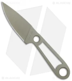 T.M. Hunt Custom Skelemaug Fixed Blade W/ Bright Red Kydex (3.75" Coyote Brown)