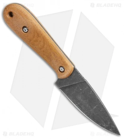 T.M. Hunt Custom Skelemaug Fixed Blade Natural Micarta (3.75" Black SW) 2 T.M. Hunt Custom Skelemaug Fixed Blade Natural Micarta (3.75" Black SW) - Image 2