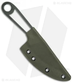 T.M. Hunt Custom Skelemaug Fixed Blade W/ OD Green Kydex Sheath (3.75" OD Green) -Benchmade Shop T.M. Hunt Custom Skelemaug OD Green OD Green Kydex BHQ 78428 jr sheath