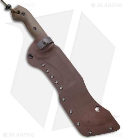 T.M. Hunt Custom M-18 Fixed Blade Knife OD Green Micarta (10" Black) 3 T.M. Hunt Custom M-18 Fixed Blade Knife OD Green Micarta (10" Black) - Image 3