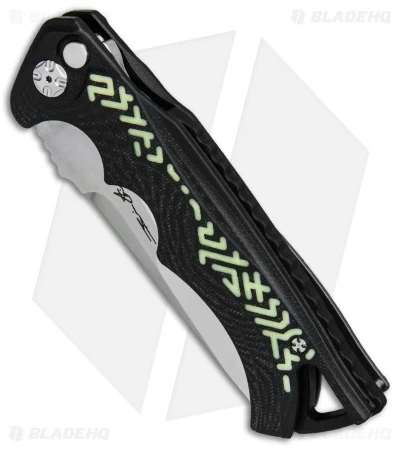 Brian Tighe Custom Tighe Fighter Drop Point Automatic Glow Pattern (3.9" Polish) 2 Brian Tighe Custom Tighe Fighter Drop Point Automatic Glow Pattern (3.9" Polish) - Image 2