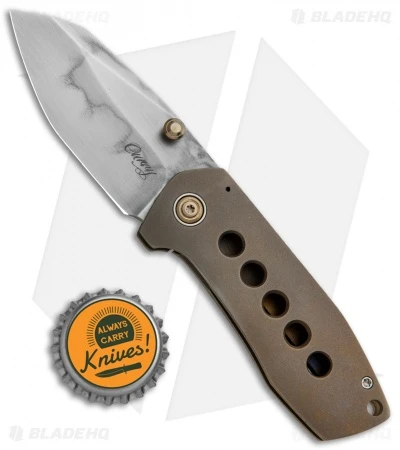 Tim Curry Knives Parthian Variant Framelock Knife Bronze Ti (2.56" Hamon) 4 Tim Curry Knives Parthian Variant Framelock Knife Bronze Ti (2.56" Hamon) - Image 4