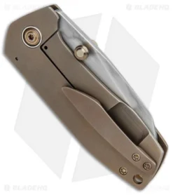 Tim Curry Knives Parthian Variant Framelock Knife Bronze Ti (2.56" Hamon) 6 Tim Curry Knives Parthian Variant Framelock Knife Bronze Ti (2.56" Hamon) -Benchmade Shop Tim Curry Knives Parthian Variant FL Bronze Ti Hamon BHQ 89529 jr side