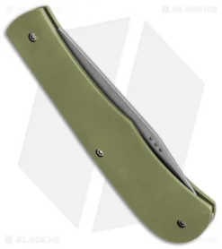 Trash Panda Knives Kit Slip Joint Green Titanium (3.5" Stonewash) -Benchmade Shop Trash Panda Knives Kitt SJ Green Ti BHQ 86346 jr side