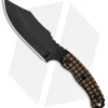 Trouble Blades Custom Bush Bitch Fixed Blade Knife Brown G-10 (4.5" Black)