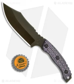 Trouble Blades Custom Bush Bitch Fixed Blade Clip Knife Purple G-10 (4.5" Green) -Benchmade Shop Trouble Blades Custom Bush Bitch Green BHQ 118056 jr bottlecap