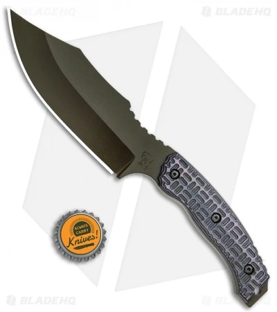 Trouble Blades Custom Bush Bitch Fixed Blade Knife Purple G-10 (5.0" Black) 4 Trouble Blades Custom Bush Bitch Fixed Blade Knife Purple G-10 (5.0" Black) - Image 4