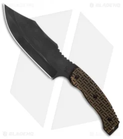 Trouble Blades Custom Bush Bitch Fixed Blade Knife Multi-Cam G-10 (6.6" Black)