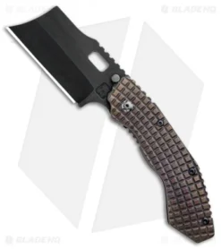 Trouble Blades Custom Debt Collector Knife Frag Ti Bronze (3.75" CruWear Black)