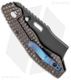 Trouble Blades Custom Debt Collector Knife Frag Ti Bronze (3.75" CruWear Black) 7 Trouble Blades Custom Debt Collector Knife Frag Ti Bronze (3.75" CruWear Black) -Benchmade Shop Trouble Blades Custom Debt Collector Frag Ti Bronze CruWear Black BHQ 94581 jr side
