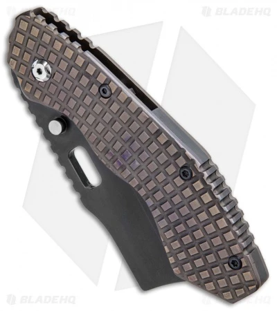 Trouble Blades Custom Debt Collector Knife Frag Ti Bronze (3.75" CruWear Black) 2 Trouble Blades Custom Debt Collector Knife Frag Ti Bronze (3.75" CruWear Black) - Image 2