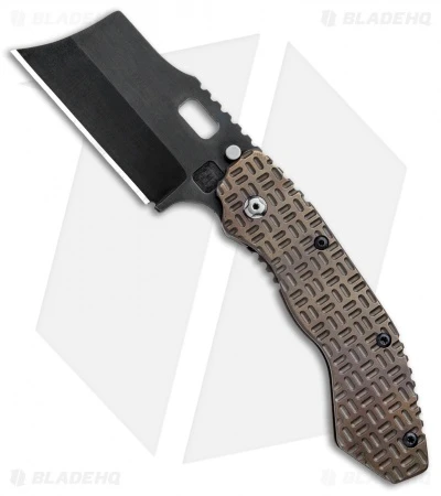 Trouble Blades Custom Debt Collector Knife Tron Ti Bronze (3.75" CruWear Black) 1 Trouble Blades Custom Debt Collector Knife Tron Ti Bronze (3.75" CruWear Black)