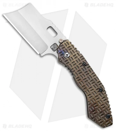 Trouble Blades Custom Debt Collector Knife Tron Ti (3.75" CruWear Satin) 1 Trouble Blades Custom Debt Collector Knife Tron Ti (3.75" CruWear Satin)