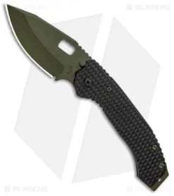 Trouble Blades Custom Full Size Mofo Knife 911 Black Ti (3.75" Dark Green)
