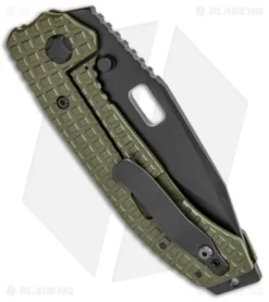 Trouble Blades Custom Full Size Mofo Knife Frag Dark Green Ti (3.75" Black) -Benchmade Shop Trouble Blades Custom Full Size Mofo Frag Dark Green Ti Black BHQ 102032 jr side