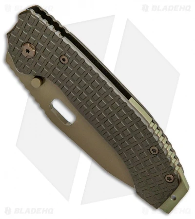 Trouble Blades Custom Full Size Mofo Knife Frag Dark GreenTi (3.75" Light Green) 2 Trouble Blades Custom Full Size Mofo Knife Frag Dark GreenTi (3.75" Light Green) - Image 2