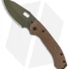 Trouble Blades Custom Full Size Mofo Knife Tron Tan Ti (3.75" Dark Green)