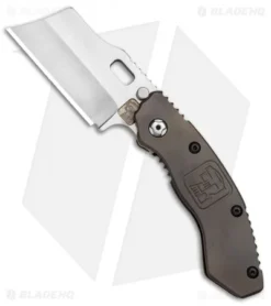 Trouble Blades Custom Lil Debt Collector Cleaver Knife TB Logo (3" Satin 3V)