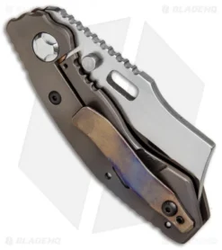 Trouble Blades Custom Lil Debt Collector Cleaver Knife TB Logo (3" Satin 3V) 7 Trouble Blades Custom Lil Debt Collector Cleaver Knife TB Logo (3" Satin 3V) -Benchmade Shop Trouble Blades Custom Lil Debt Collector Cleave TB Logo Satin 3V BHQ 79320 jr side