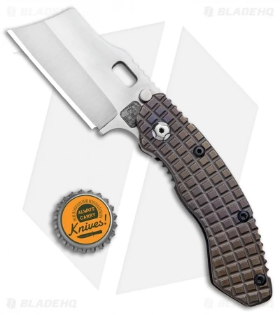 Trouble Blades Custom Lil Debt Collector Cleaver Knife Frag Ti (3" Satin CPM D2) 5 Trouble Blades Custom Lil Debt Collector Cleaver Knife Frag Ti (3" Satin CPM D2) - Image 5