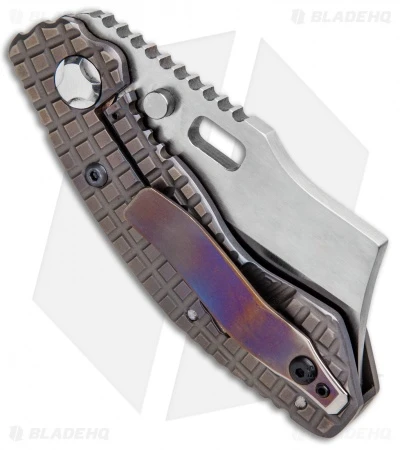 Trouble Blades Custom Lil Debt Collector Cleaver Knife Frag Ti (3" Satin CPM D2) 3 Trouble Blades Custom Lil Debt Collector Cleaver Knife Frag Ti (3" Satin CPM D2) - Image 3
