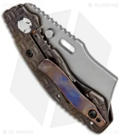 Trouble Blades Custom Lil Debt Collector Cleaver Knife Tron Ti (3" BB SpecWear) -Benchmade Shop Trouble Blades Custom Lil Debt Collector Cleaver Tron BB SpecWear BHQ 79323 jr side