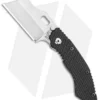 Trouble Blades Custom Lil Debt Collector Knife Black Ti. Textured (3.00" Satin)