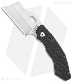 Trouble Blades Custom Lil Debt Collector Knife Black Ti. Textured (3.00" Satin)