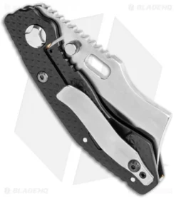 Trouble Blades Custom Lil Debt Collector Knife Black Ti. Textured (3.00" Satin) -Benchmade Shop Trouble Blades Custom Lil Debt Collector Knife 2 Satin BHQ 118050 jr side