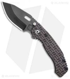 Trouble Blades Custom Lil Mofo Frame Lock Knife Tron Flame Ti (3" Black)