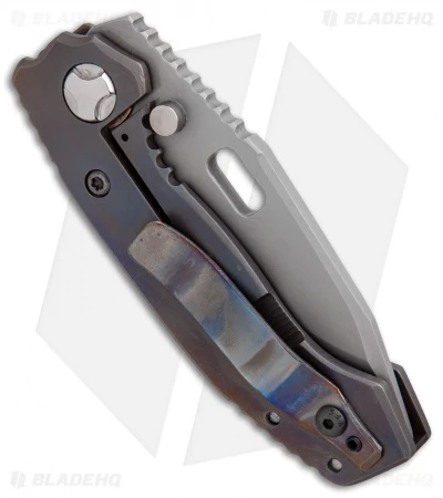 Trouble Blades Custom Mini Mofo Knife Frag Flame Titanium (3.25" Bead Blast) 2 Trouble Blades Custom Mini Mofo Knife Frag Flame Titanium (3.25" Bead Blast) - Image 2