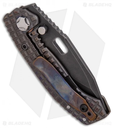 Trouble Blades Custom Mini Mofo Knife Frag Flame Titanium (3.25" Black) 2 Trouble Blades Custom Mini Mofo Knife Frag Flame Titanium (3.25" Black) - Image 2