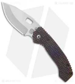 Trouble Blades Custom Mofo Frame Lock Knife Tron Flame Ti (4.1" Two Tone)