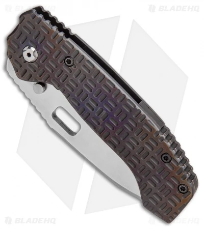 Trouble Blades Custom Mofo Frame Lock Knife Tron Flame Ti (4.1" Two Tone) 3 Trouble Blades Custom Mofo Frame Lock Knife Tron Flame Ti (4.1" Two Tone) - Image 3