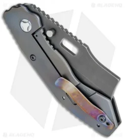 Trouble Blades Custom Debt Collector L Knife Frag Ti #006 (3.75" CruWear Black) 6 Trouble Blades Custom Debt Collector L Knife Frag Ti #006 (3.75" CruWear Black) -Benchmade Shop Trouble Blades DC L Frag BW BHQ 79327 jr side