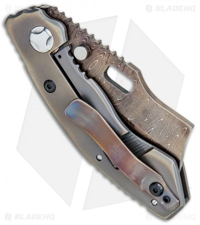 Trouble Blades Custom Debt Collector S Knife Frag Ti #010 (3" Damascus) 3 Trouble Blades Custom Debt Collector S Knife Frag Ti #010 (3" Damascus) - Image 3