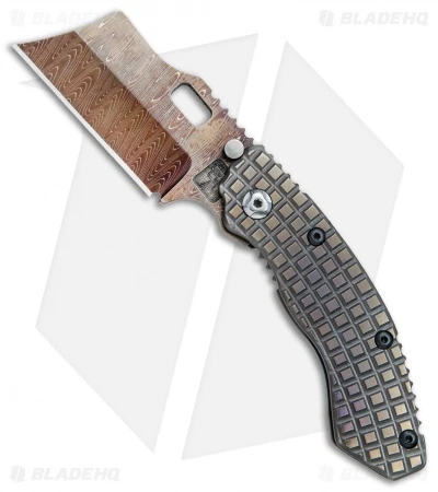 Trouble Blades Custom Debt Collector S Knife Frag Ti #010 (3" Damascus) 1 Trouble Blades Custom Debt Collector S Knife Frag Ti #010 (3" Damascus)